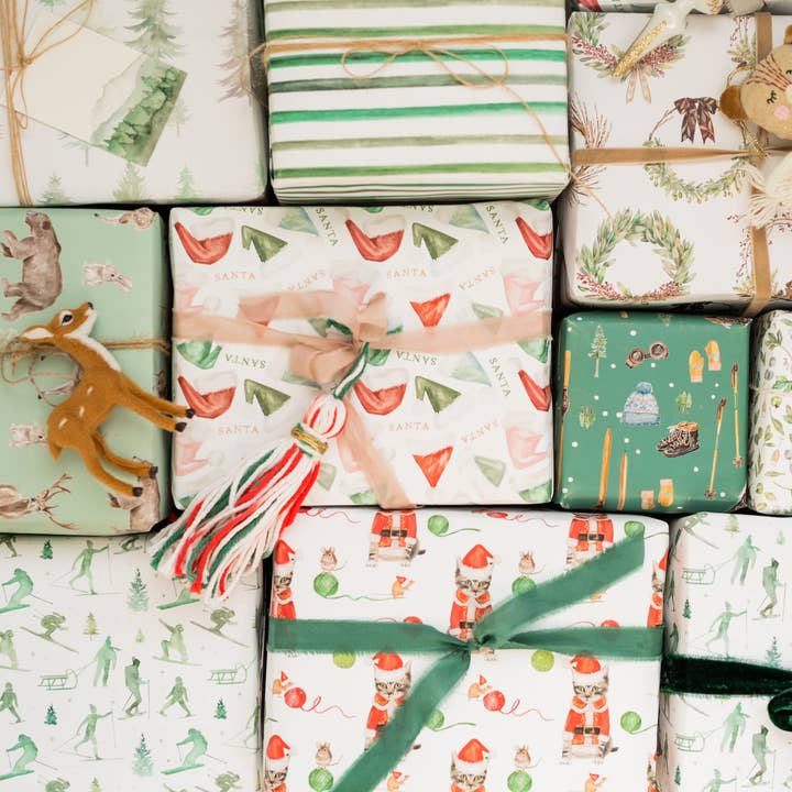 Lana's Shop - Wholesale Wrapping Paper Roll - Winter Vacation Gift Wrap Roll5