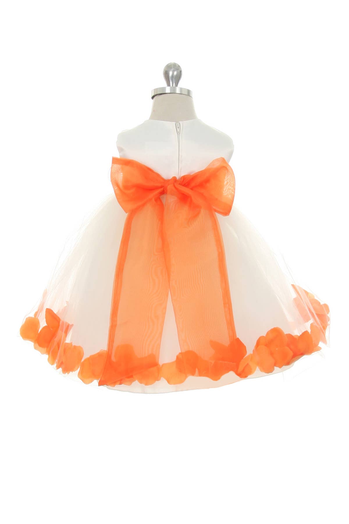 Kid's Dream - Wholesale Dress - Baby - Satin Flower Petal Baby Dress with Organza Sash7