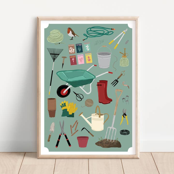 De opdruk van The Potting Shed voor wholesale door Bea Baranowska Illustration