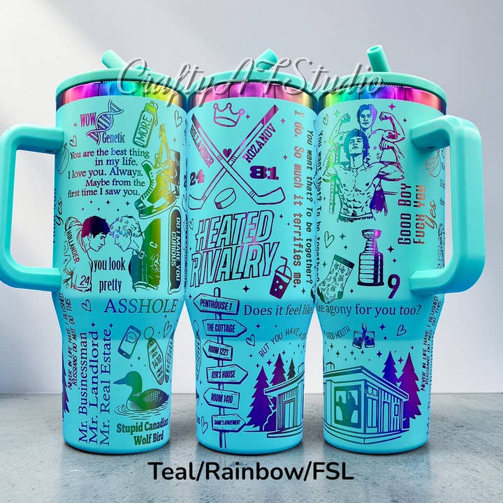 Crafty AF Studio - Wholesale Insulated Mug/Tumbler - 40oz Heated Rivalry Hockey Book Themed Tumbler10