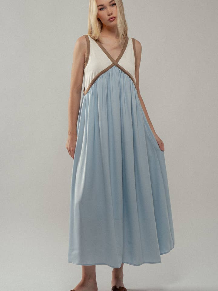 Urban Daizy - Wholesale Dress - Women's - Contrast Piping Empire Waist Dress16