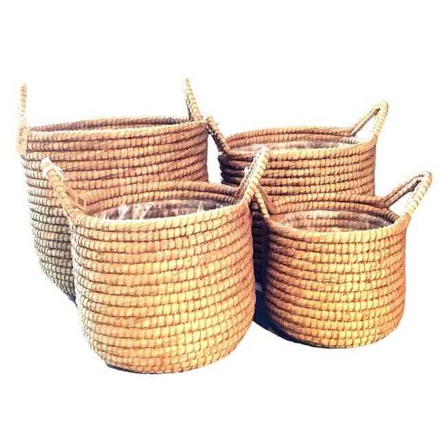 Flätad korg XXL set 4 terra för wholesale av Ceramics Limburg