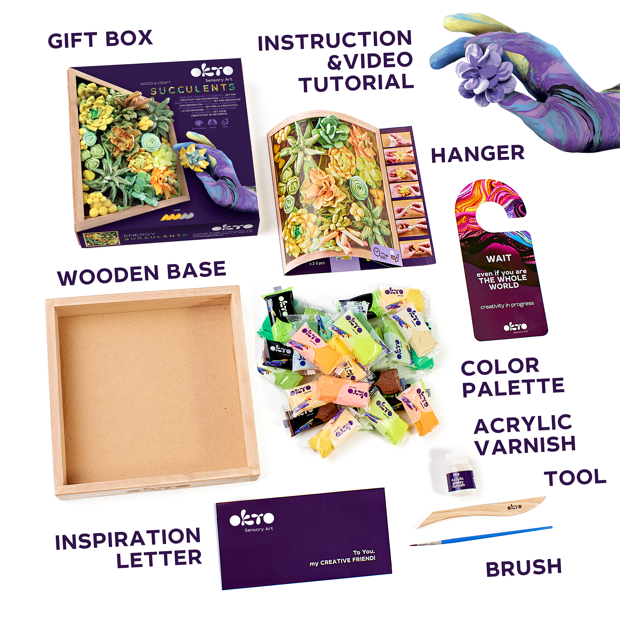 pierrebelvedere.com - Wholesale DIY Craft Kit - WOOD & CRAFT - SUCCULENTS - ENERGY2