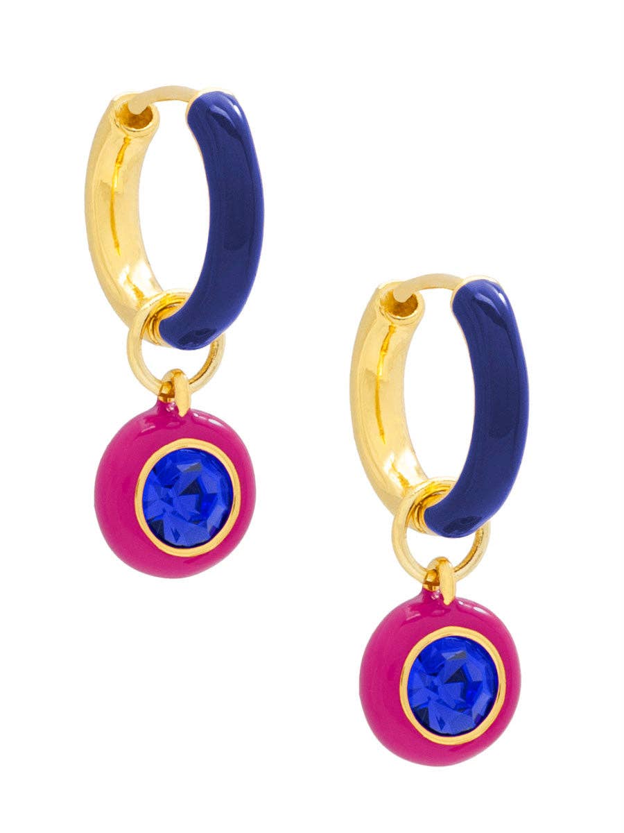 ZENZII Jewelry - Wholesale Dangle Earrings - 2-in-1 Enamel and Crystal Drop Earring4