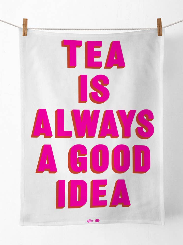 Funny Gift - Tea Is A Good Idea Real Hackney Dave Tea Towel for wholesale by Brainbox Candy