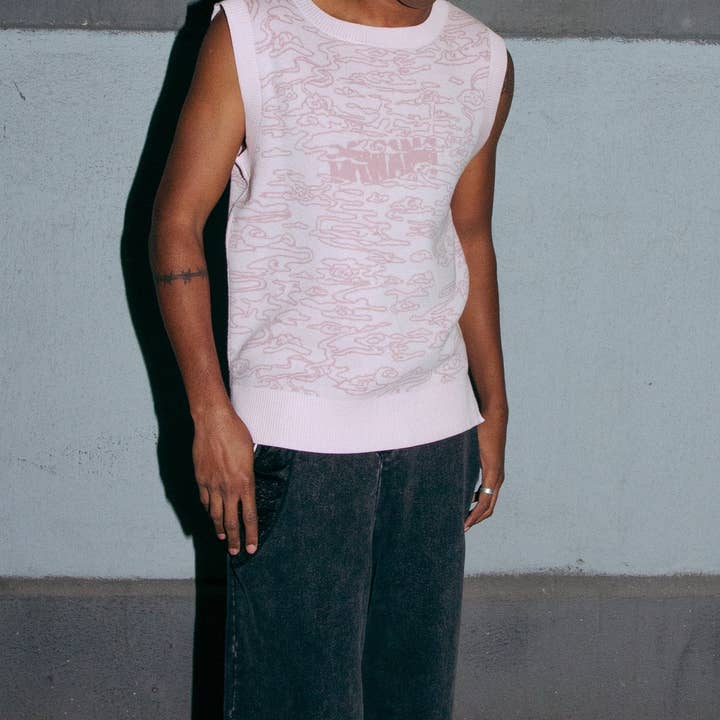 Cai Double Sided Jacquard Sweater Vest for wholesale by DAWANG