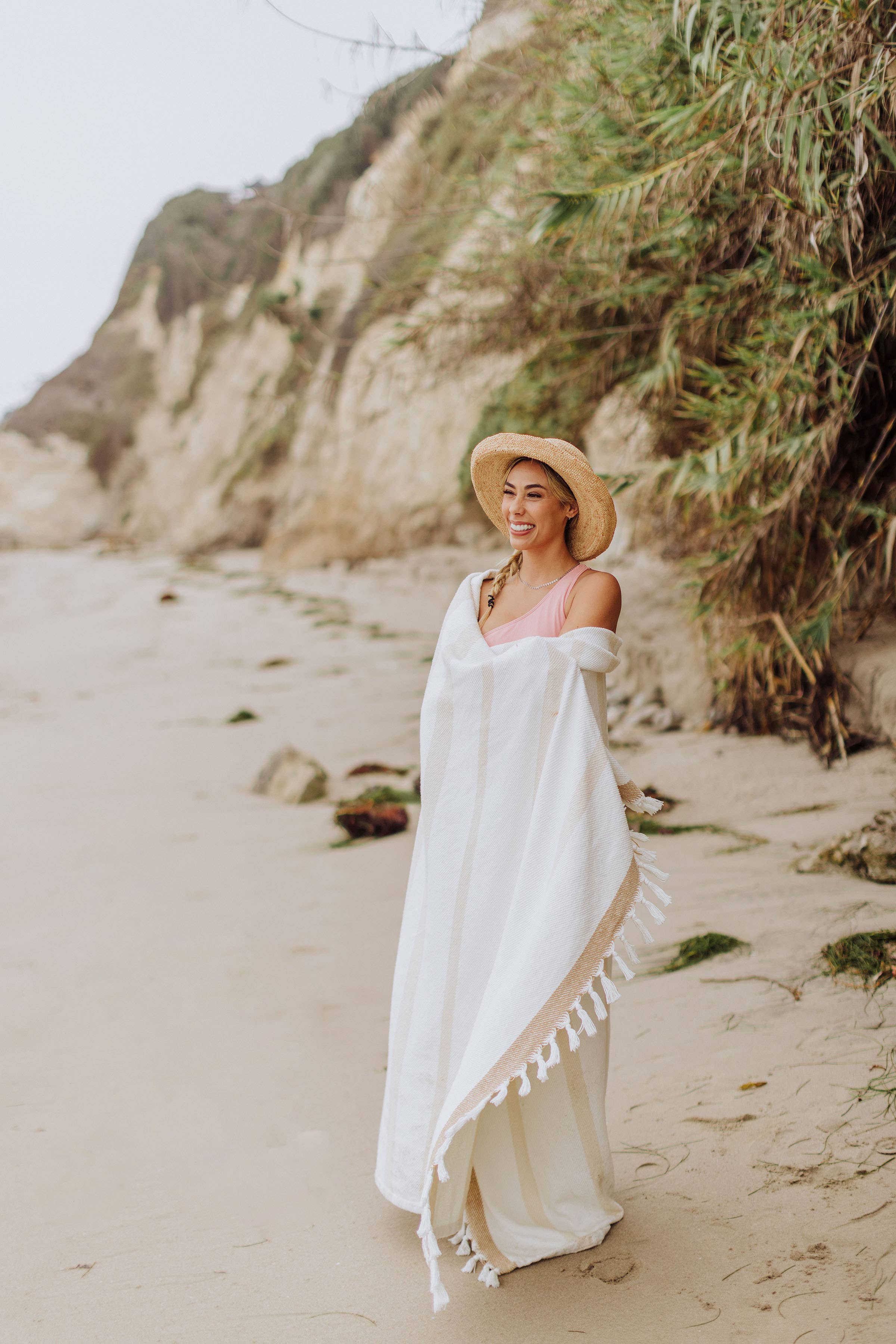 Beach State Oceanside Beach Blanket - Driftwood Stripe for wholesale on Faire6