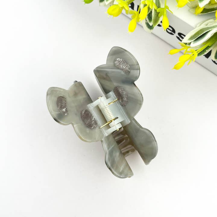 TheDivaSoap - Wholesale Hair Clip - Women's - Grey Koala Bear Claw Clip, Cute Animal Hair Clip3