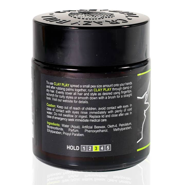 CRAZY BULL HAIR PRODUCTS - Vente Gel/mousse de coiffage - Crazy Bull Argile Coiffante Tenue Moyenne 6 Pack7