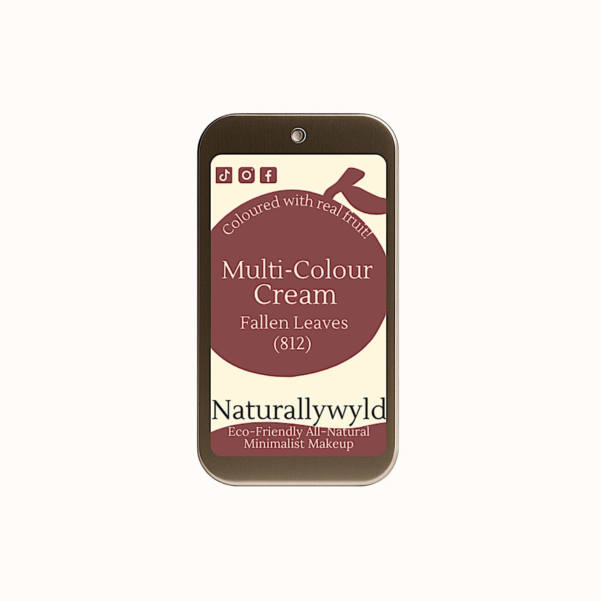 Naturally Wyld - Wholesale Lip Stain/Dye/Tint - Fallen Leaves - Fruit Pigmented Colour Cream (7g)