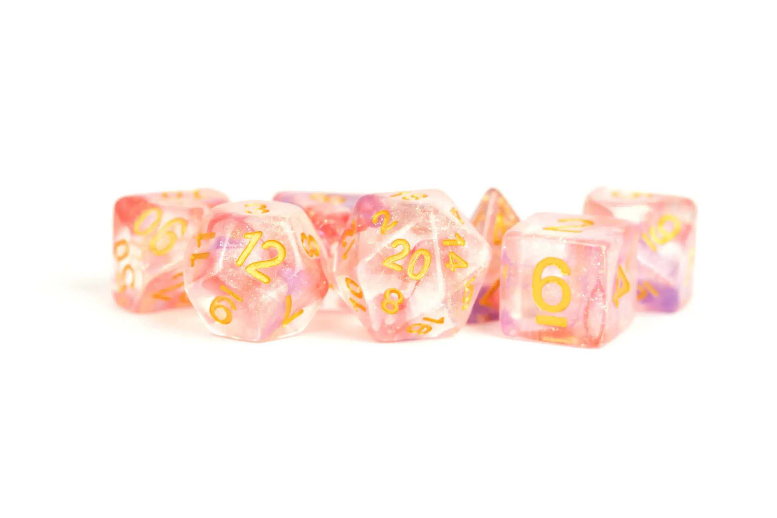 FanRoll by Metallic Dice Games - Wholesale Dobbelstenen - Limited Edition: Uitverkochte set van 7 resin dobbelstenen voor D&D4