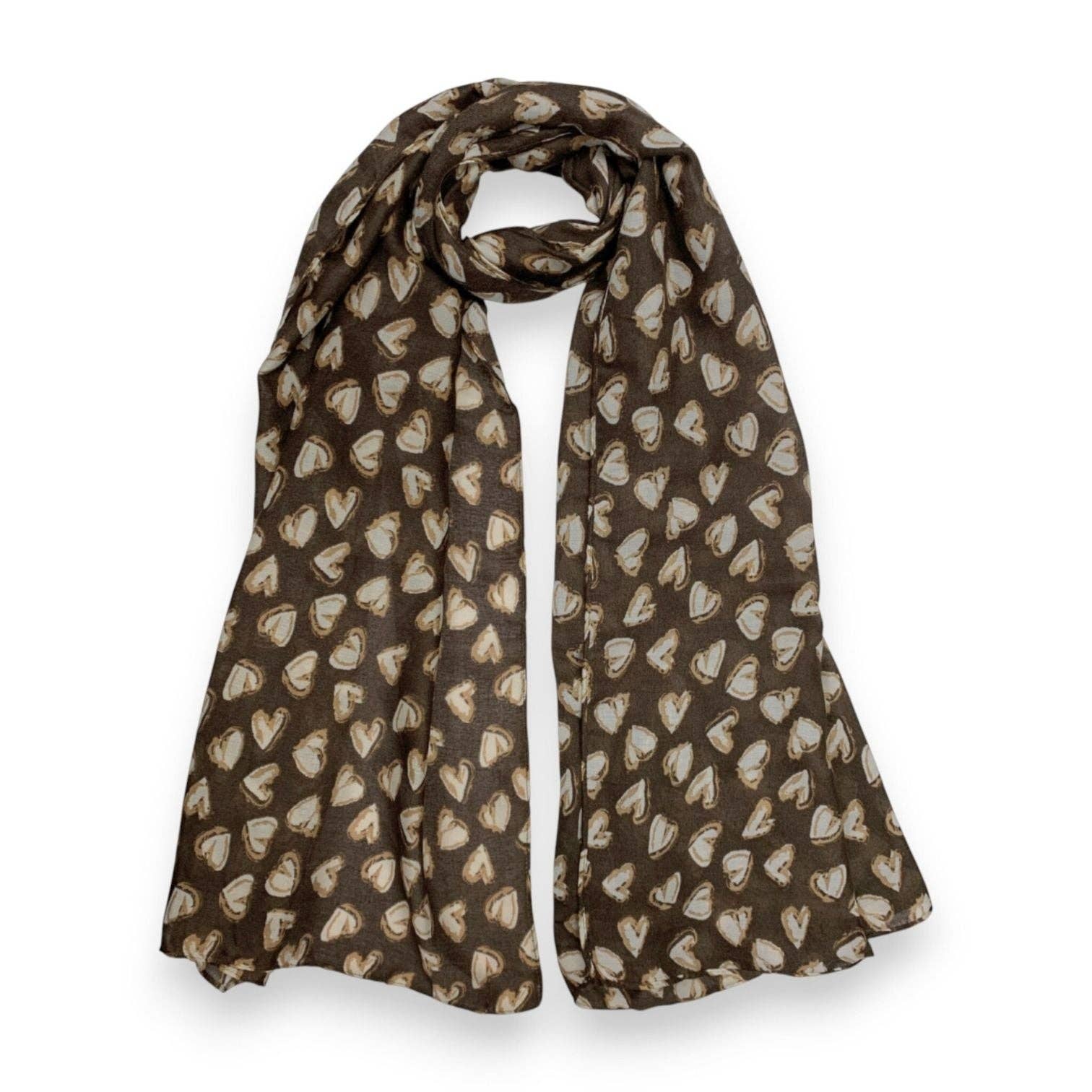 Lili Scarves (US Duty Free) – Großhandel Schal – Damen – Herzbedruckter Baumwollmischungsschal4