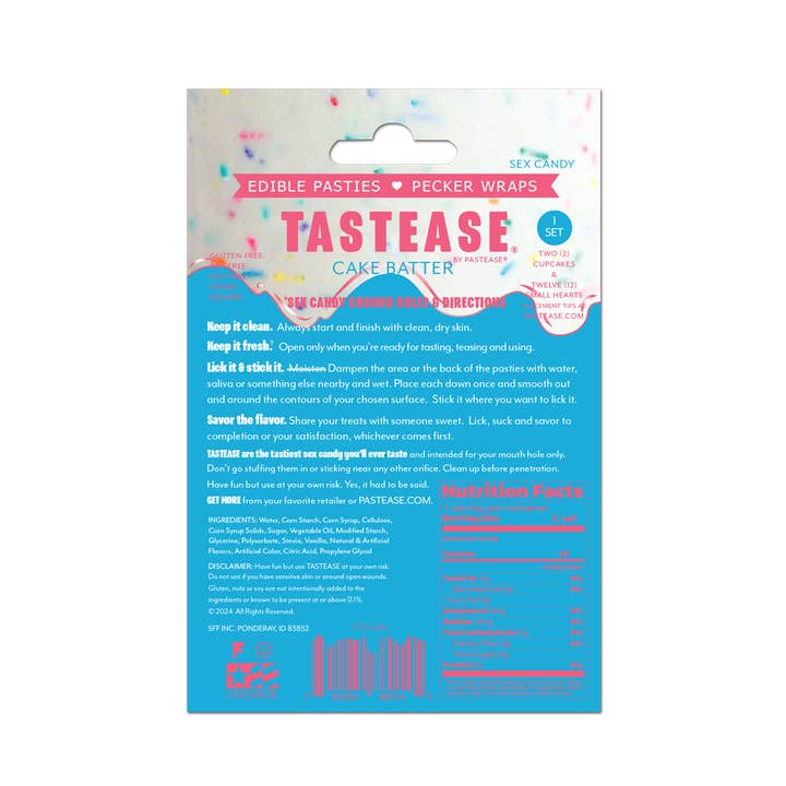 Pastease® - Wholesale Gag Gift/Novelty Gift - Tastease: Edible Cupcake Pasties & Pecker Wraps Cake Batter2