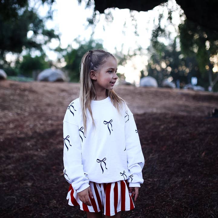 Minimalist Folk Co. - Vendita all'ingrosso Felpa - Bambini - BOWS| stampa integrale | pullover oversize con spalle scese | BAMBINI1