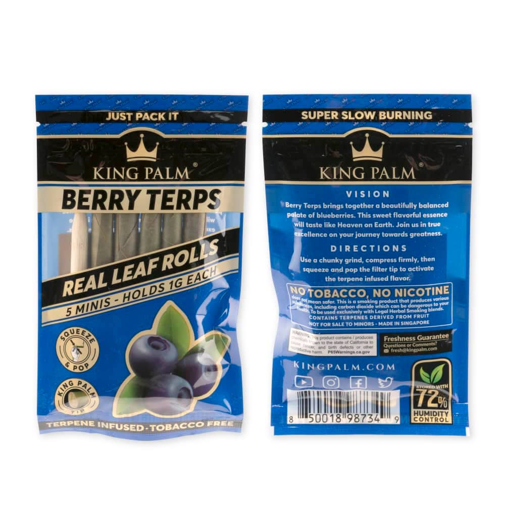 Cannatron - Wholesale Retailer Display - Paper & Novelty - King Palm 5pk Mini Flavored – 15ct Display15