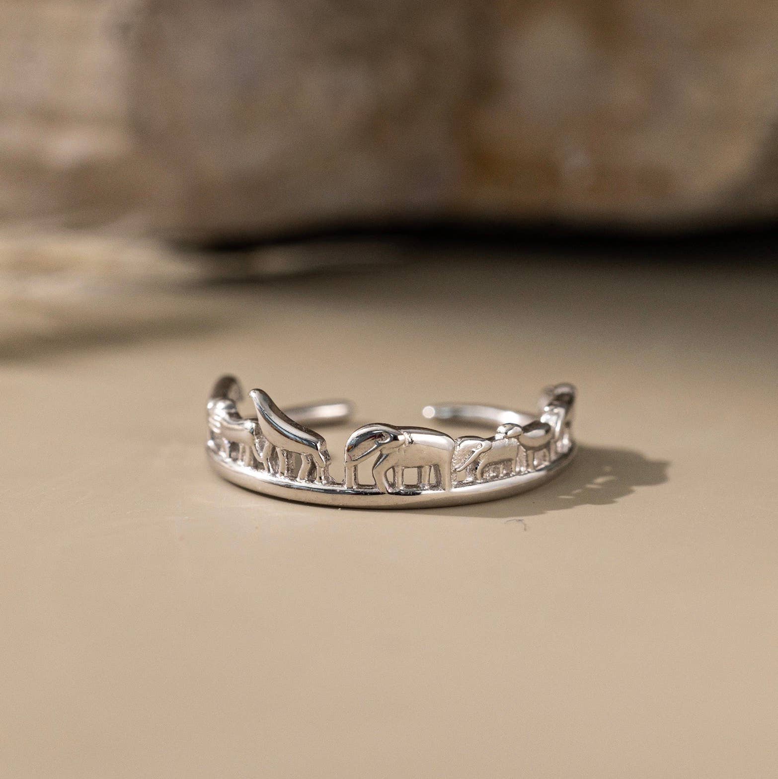 happyzzzsu – wholesale Band/stacked ring – 925 Sterling Silver Animals Zoo Ring