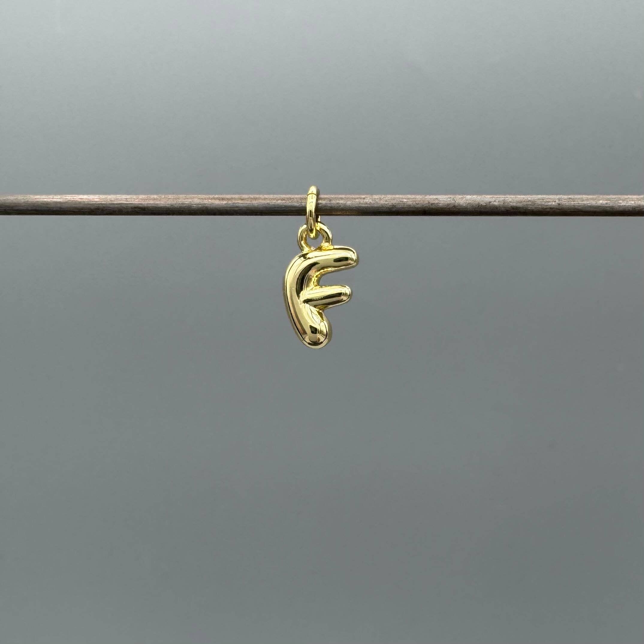 Something Silver - Wholesale Individual Charm/Pendant - Perfect Balloon Bubble Letter Initial Charm2