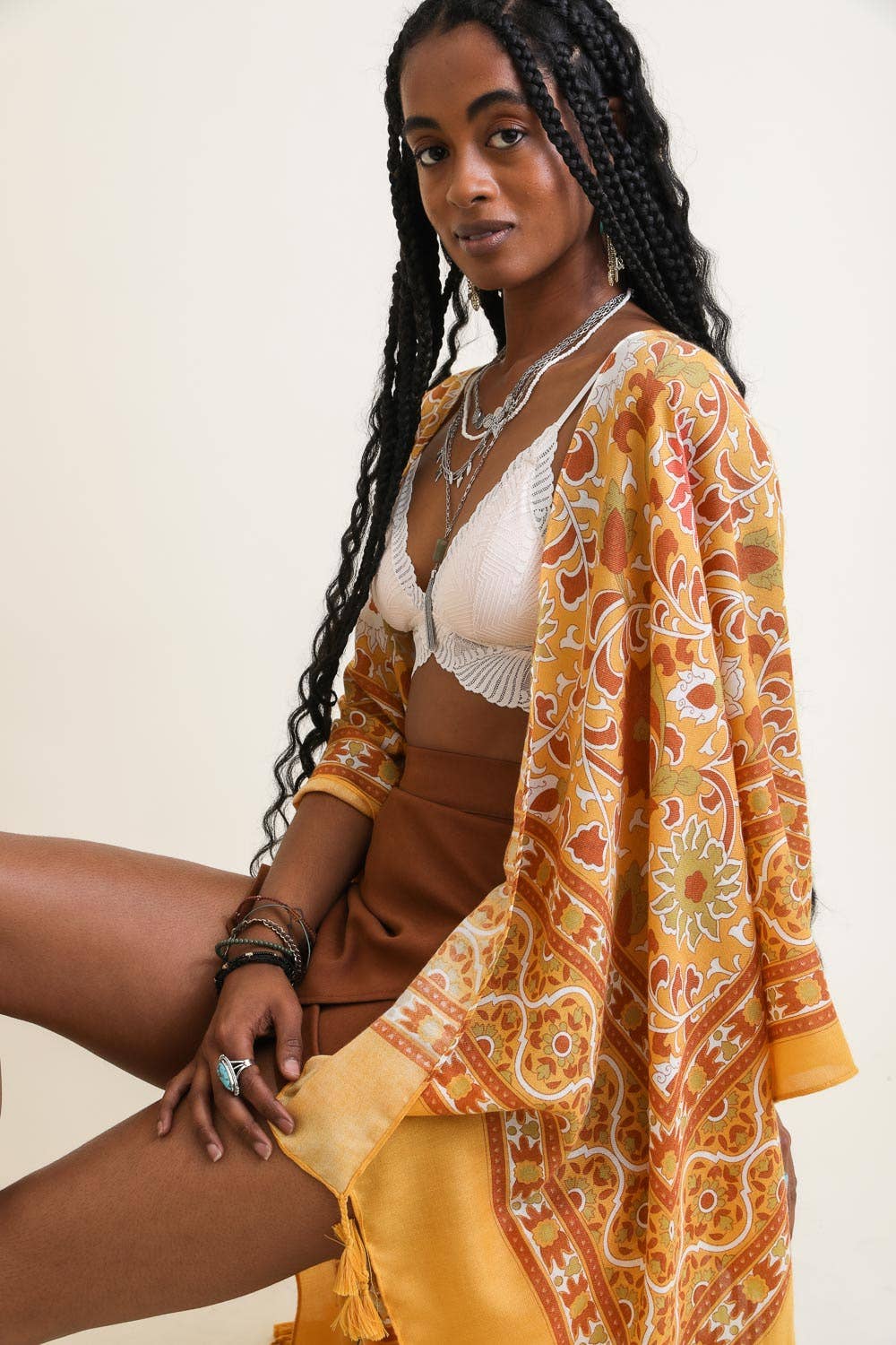 Leto Accessories - Wholesale Kimono - Women's - 🌞 Lightweight Moroccan Tassel Kimono – Versatile & Stylish2