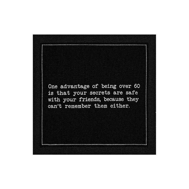 Five Star Napkins Inc. - Wholesale Disposable Napkin - 60th Birthday Quotes - Black Cotton Cocktail Napkins 50x 1