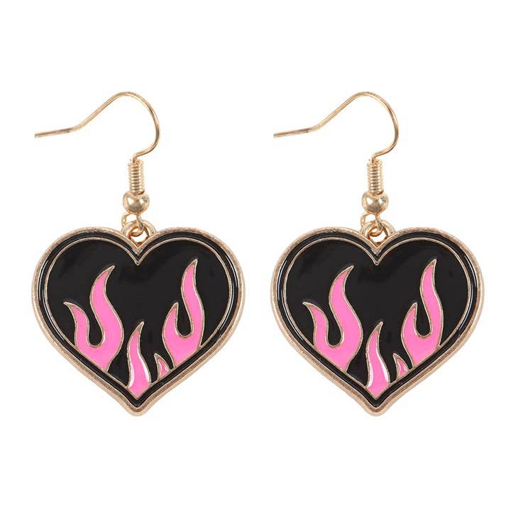 Something Different Wholesale – wholesale Dangle earrings – Burning Heart Earrings2