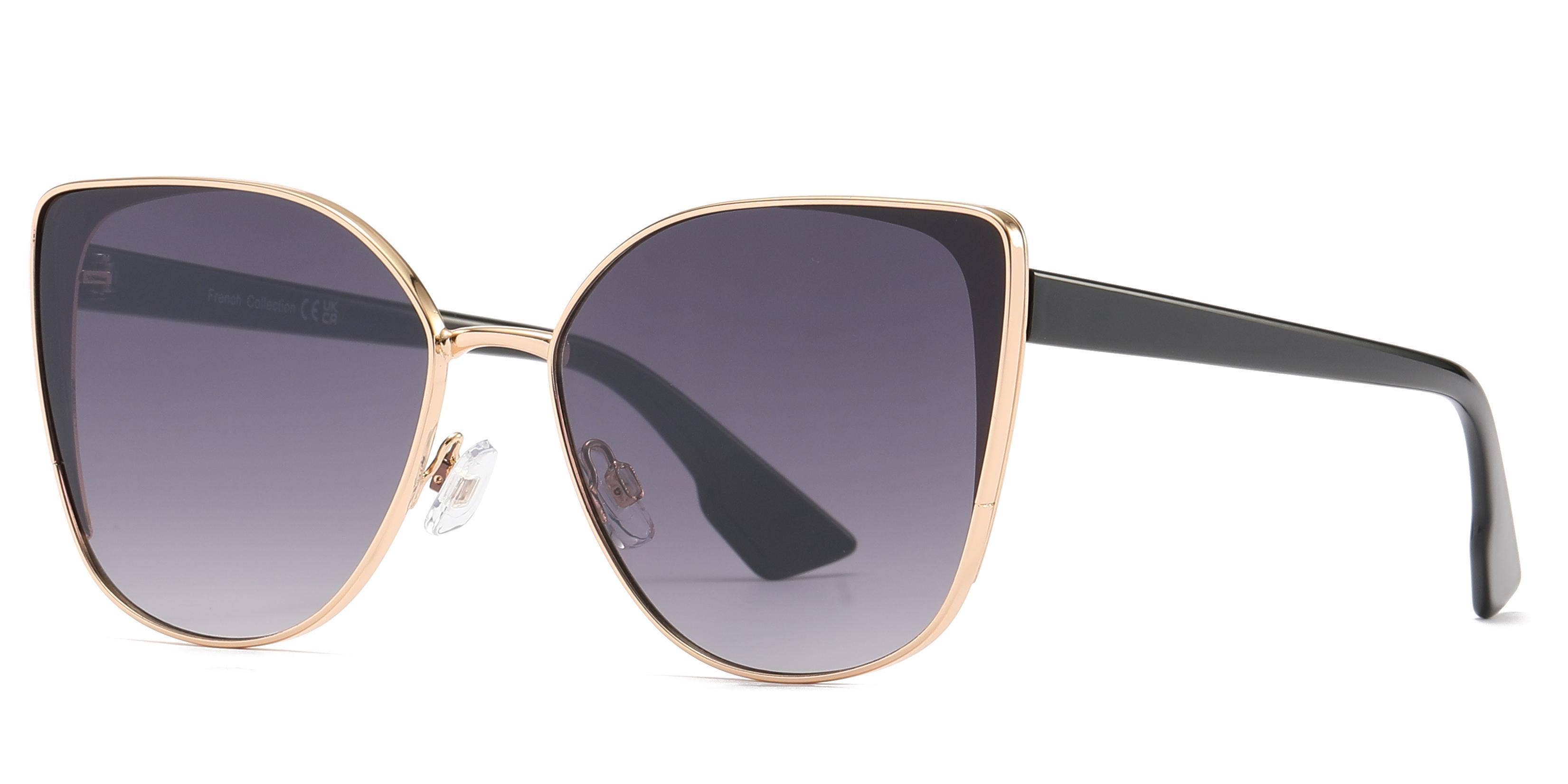 Dynasol Eyewear - Vendita all'ingrosso Occhiali da sole - Donna - Occhiali da sole Cat Eye in metallo alla moda6