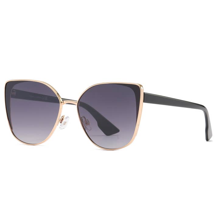 Dynasol Eyewear - Vendita all'ingrosso Occhiali da sole - Donna - Occhiali da sole Cat Eye in metallo alla moda6