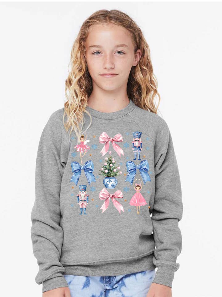 Nutcracker Bows Sweatshirt – Kids Edition for wholesale by Beyond the Barre