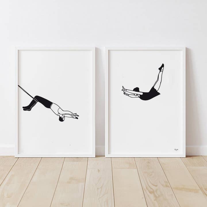 Duo d'affiches les sportifs - les trapézistes pour la vente par FERE