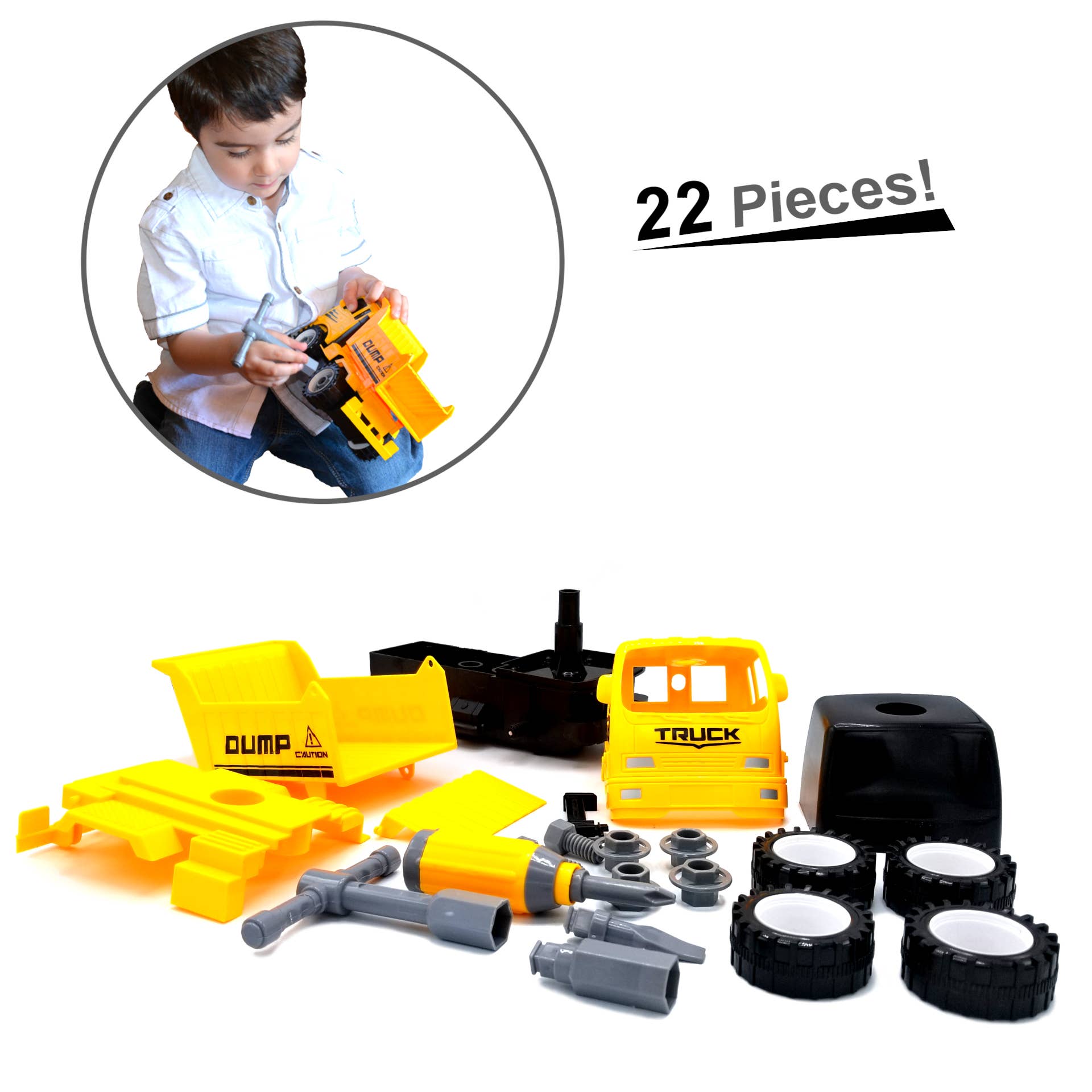 MukikiM Toys & Games – Engroshandel Legetøjsbil/lastbil - Børn – Dump - Take-Apart-Put-sammen/2-legetøjs-i-1 lastbil legetøj3
