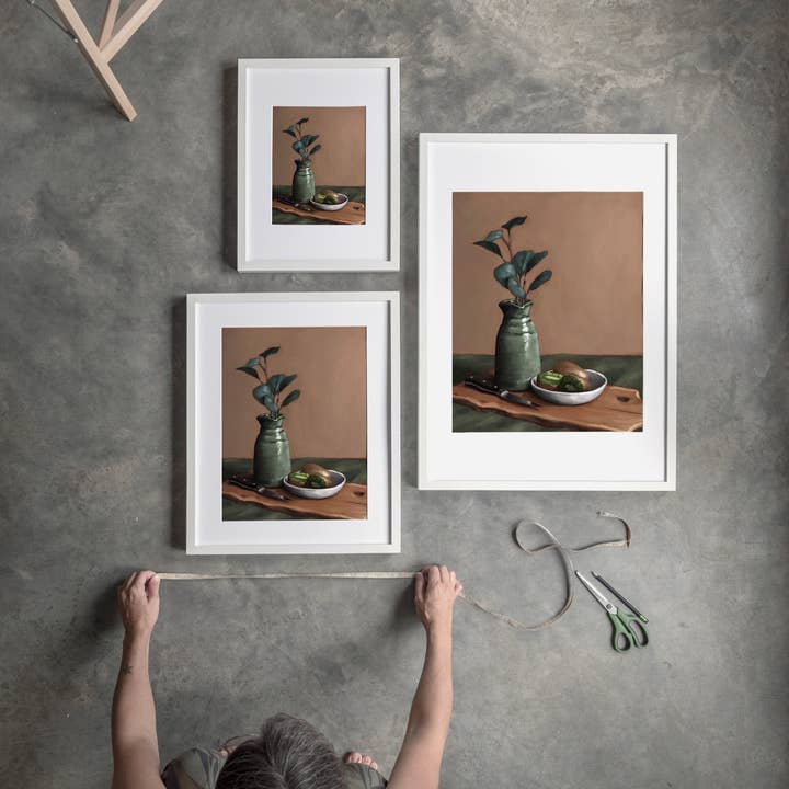 The Ugly Cat Studio - Wholesale Art Print - Eucalyptus and Kiwi Still Life Art Print27