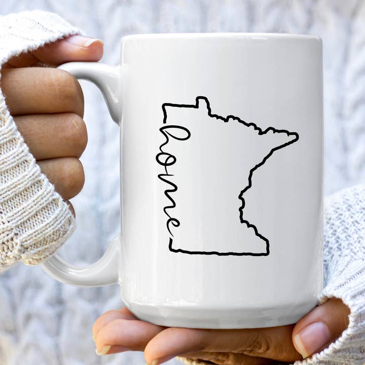 Minnesota State Outline | Home | 15oz Ceramic Mug for wholesale by Fuzzy Loon Designs