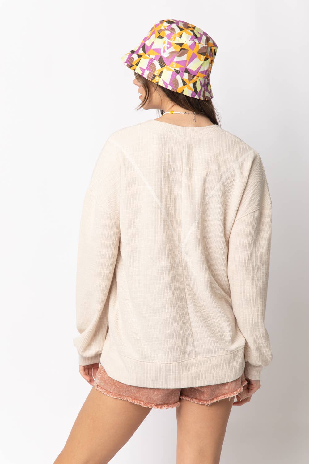 VERY J - Vente Haut en maille – femme - NT10897 Top en tricot côtelé au point en V15