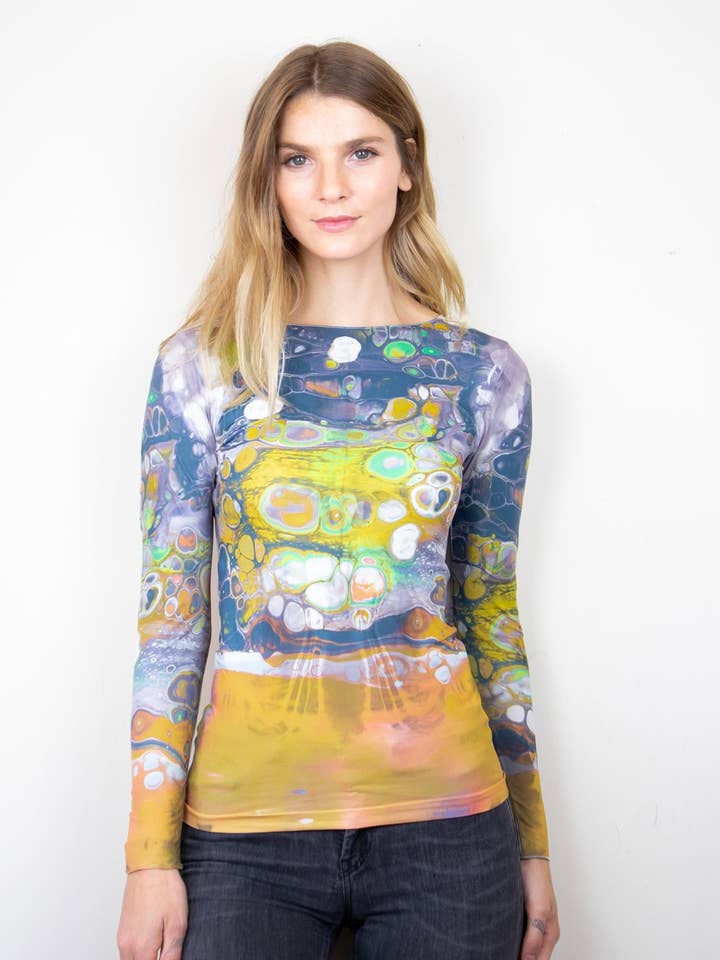 AMB Designs - Wholesale Knit Top - Women's - Odyssey Raw Edge Second Skin Top