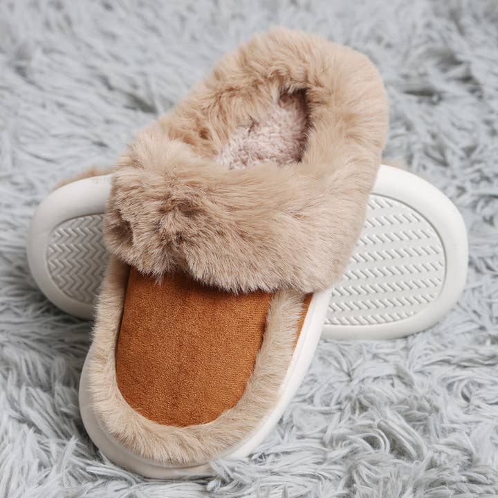 Fashion City - Wholesale Slippers – Women's - Faux Fur Suede Fuzzy Warm Slippers 11