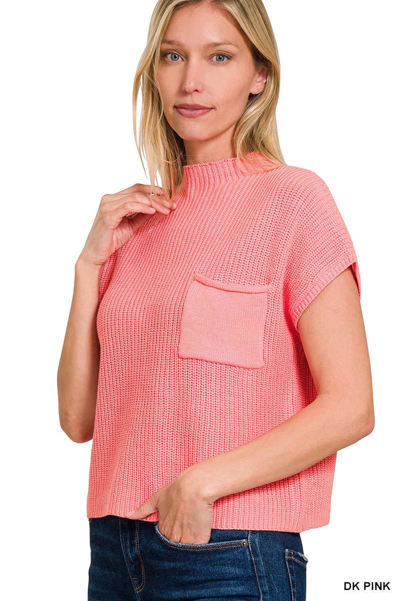 Vanilla Monkey – Pulôver - Mulher por atacado – Camisola curta de manga curta com decote simulado8