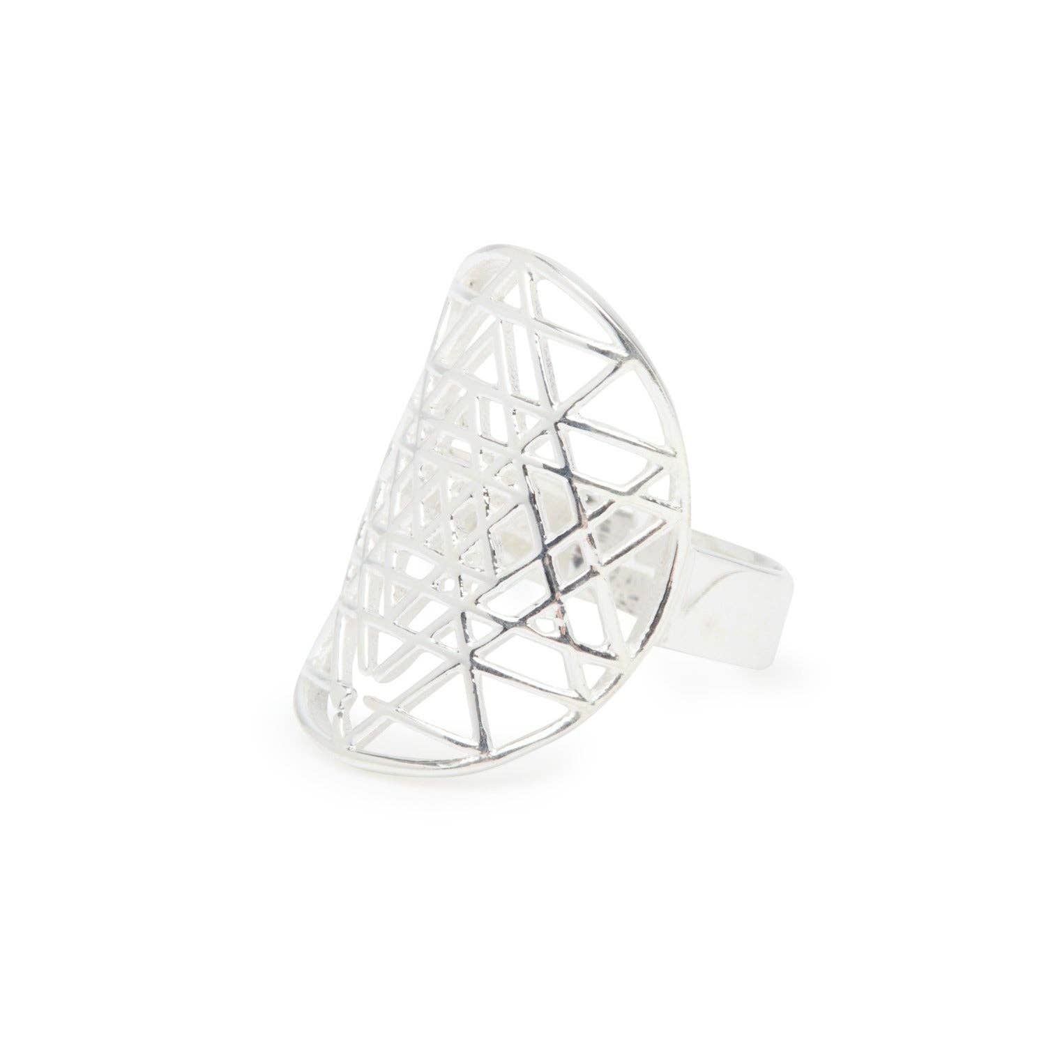 KARMA YOGA SHOP - Wholesale Band/Stacked Ring - 925 Silver Sri Yantra Ring13