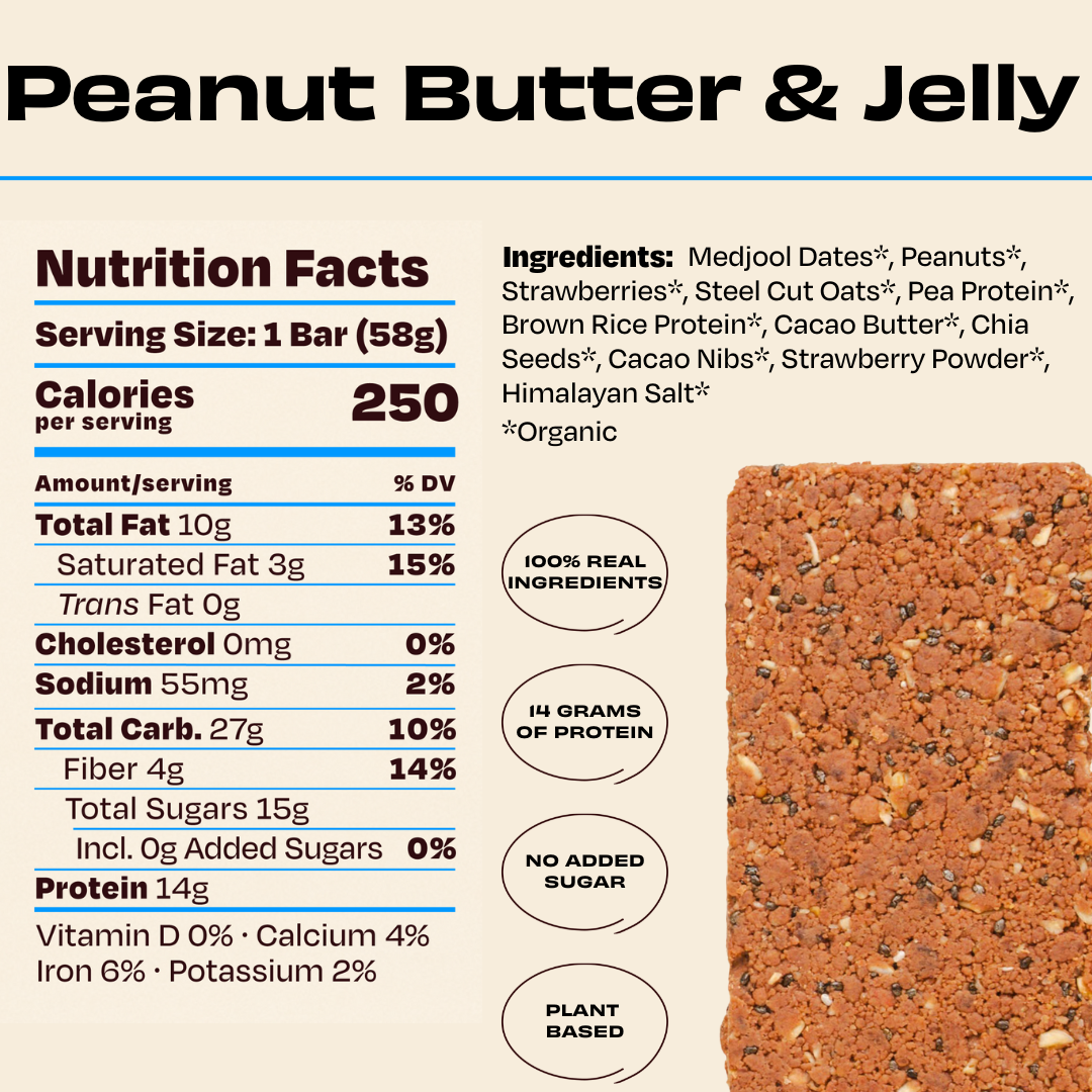 Kailo - Wholesale Snack Bar - Peanut Butter Jelly Natural High Protein Bars - Plant Based2