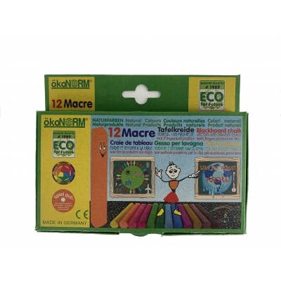 ökoNORM – wholesale Chalk – Macre 12 crayons, 12 colors, cardboard case2
