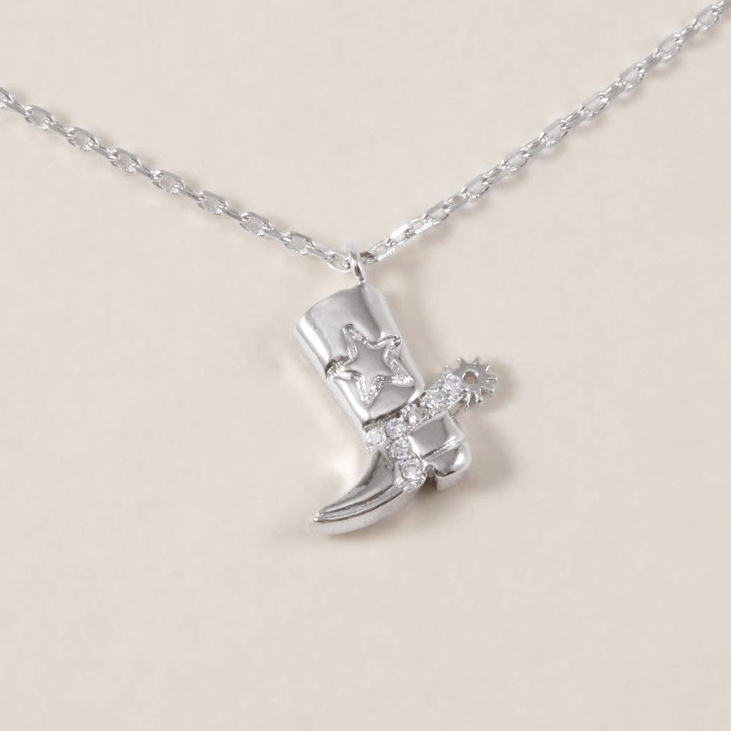 INKI STUDIO – wholesale Pendant/charm necklace – Western Cowboy Boot, Necklace2