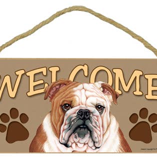 Dog plaques that are USA made that measure 5" x 10" in size for wholesale by SJT Enterprises, Inc.