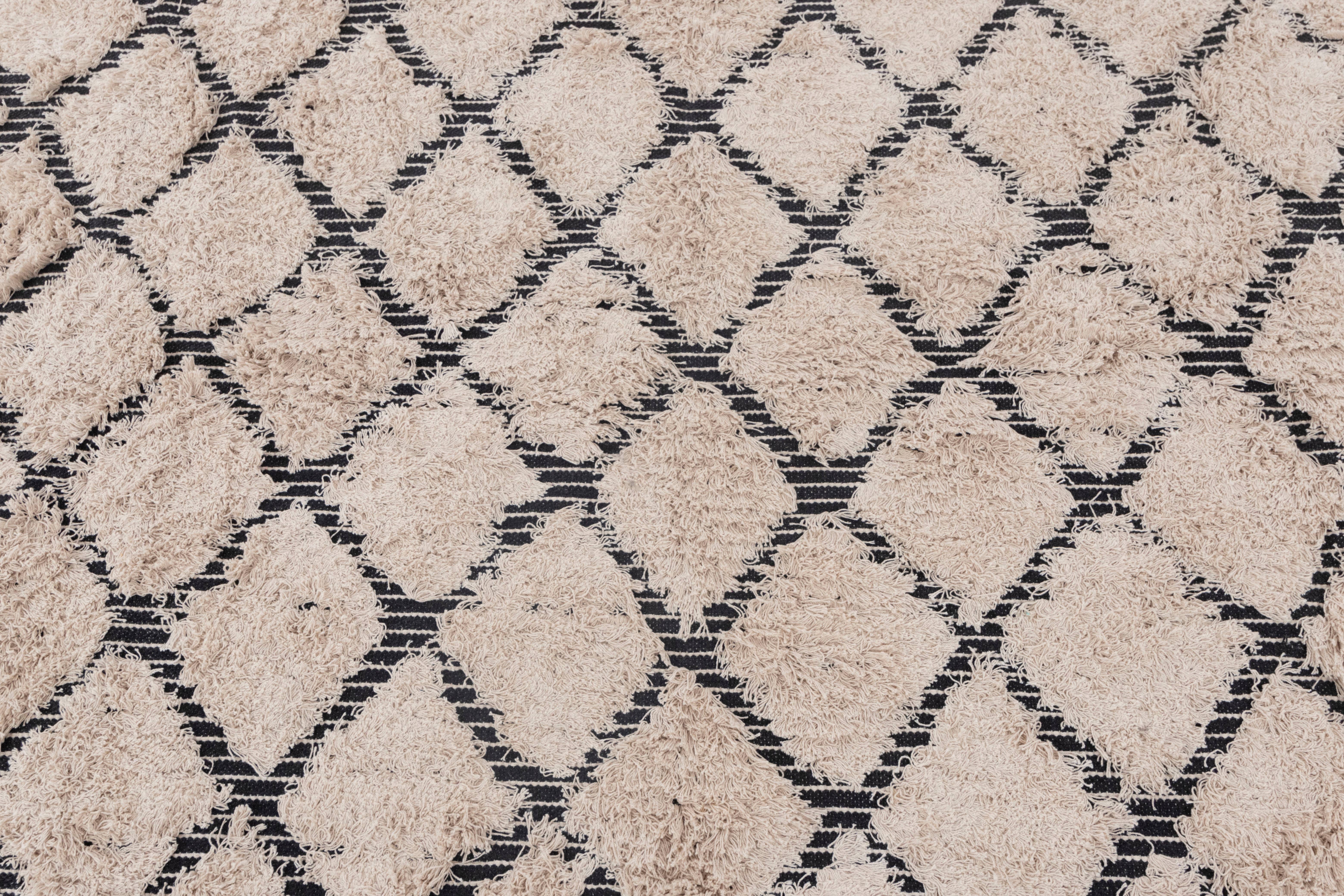 Aesthetic Homes LLC - Wholesale Area Rug - Modern Moroccan Beige Bohemian Hand Woven Wool Cotton Rug 6