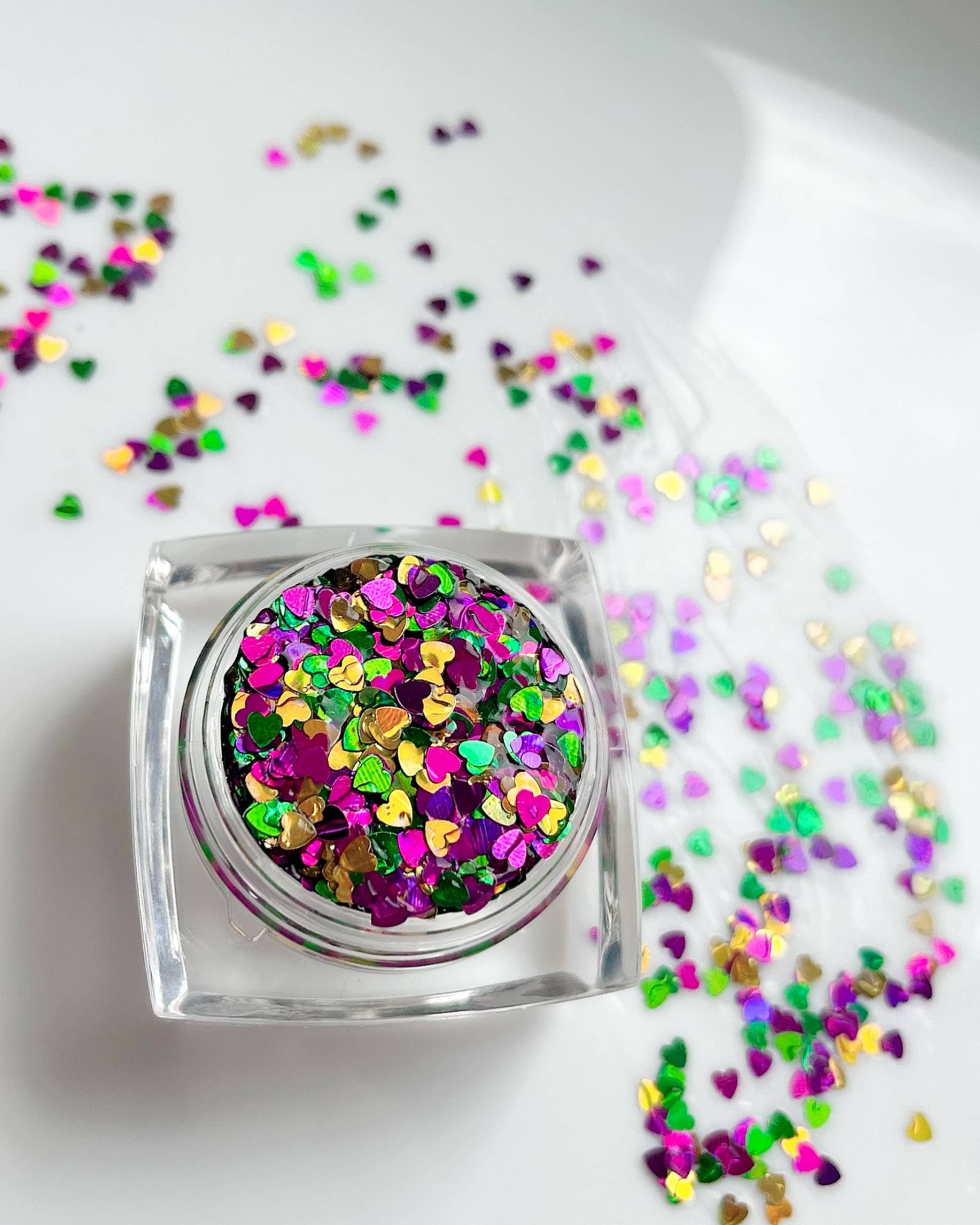 Nola Glitter Goddess - Wholesale Body Glitter/Shimmer - Mardi Gras Heart Face and Body Glitter