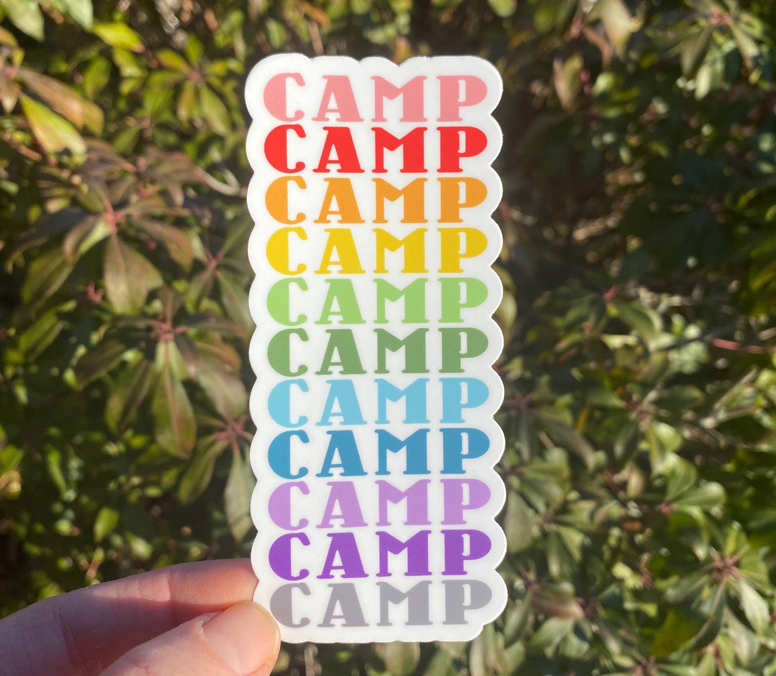 The Cornerstone Studio - Wholesale Sticker - Camp Retro Rainbow Vinyl Sticker1