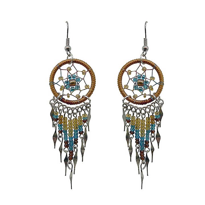 Pichincha - Vente Boucles d'oreilles pendantes - Boucles d'oreilles pendantes en métal à perles longues Daisy Dream Catcher5