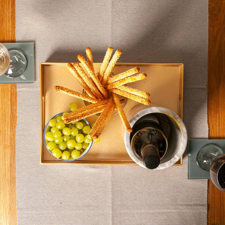 Rinkit Ltd - Wholesale Serving Tray - Argon Tableware Rectangle Serving Tray -34.5cm - Gold4