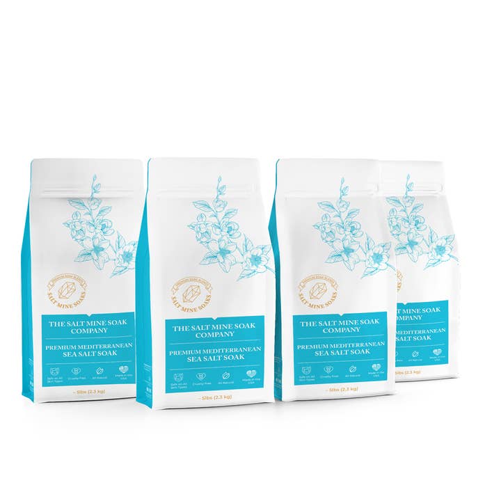 The Midwest Sea Salt Company - Vendita all'ingrosso Sali da bagno - Tea Tree Premium Mediterranean Sea Salt Soak - Personalizzato - 5lb
