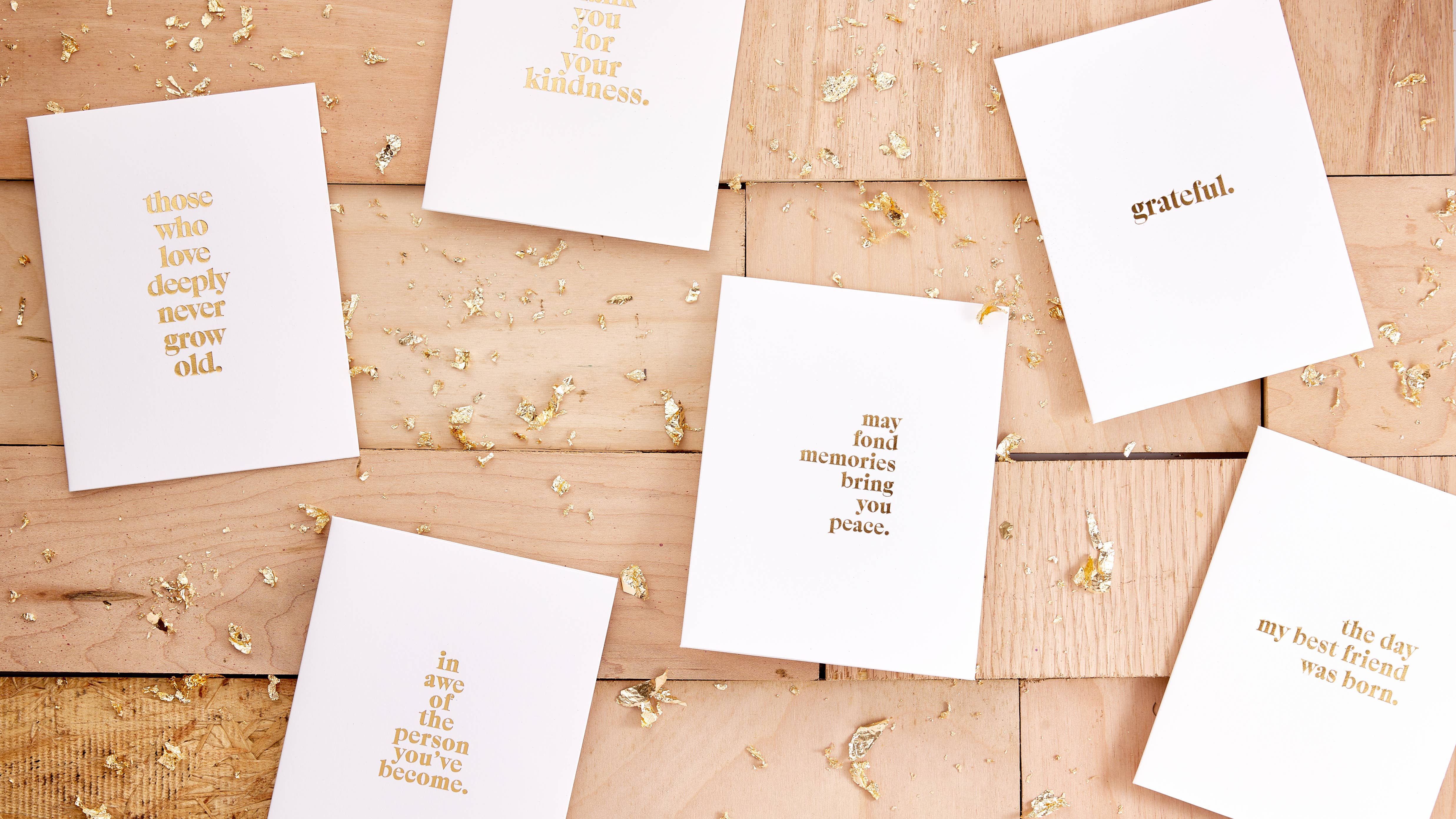 Souvenir Stationery - Wholesale Thank You Card - Grateful Foil Greeting Card Modern Thank You Card2