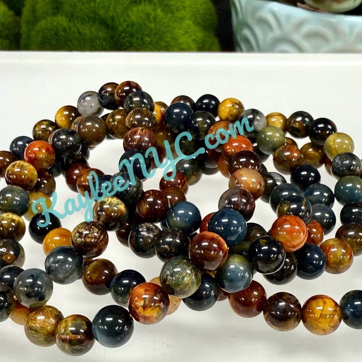 KayleeNYC - Wholesale Beaded Bracelet - Natural Pietersite 7mm 7.5” Bracelet Crystal Healing