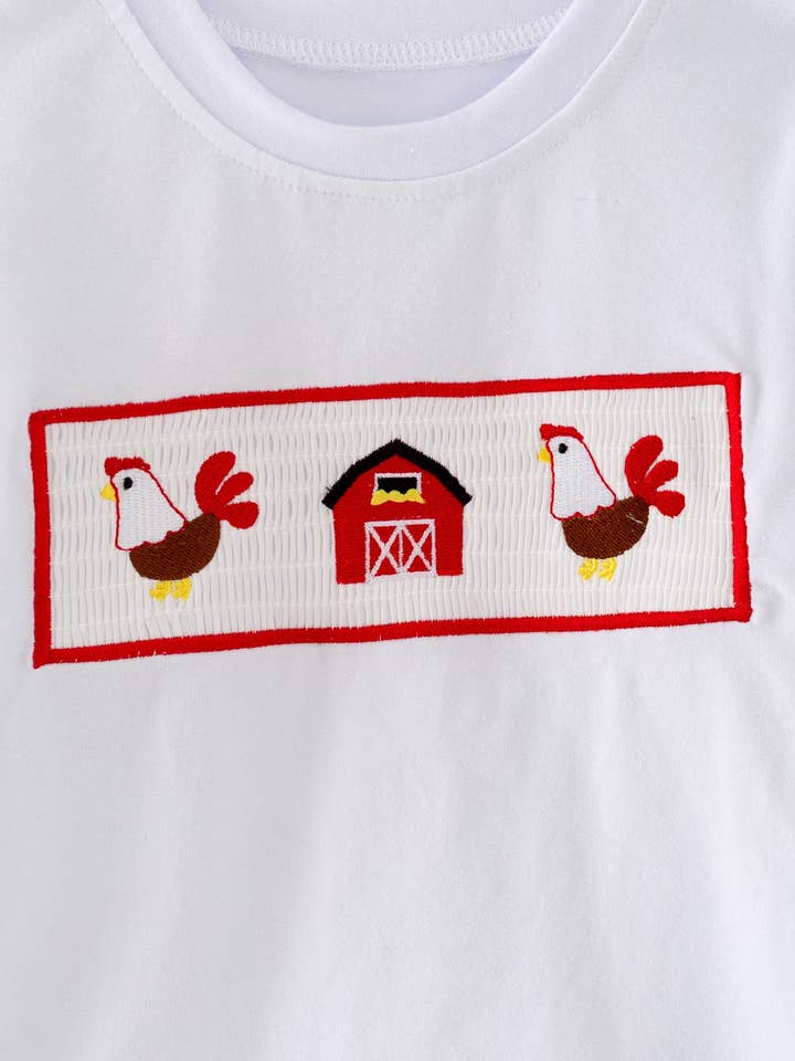 Rylee Faith Designs - Wholesale Top & Pant Set - Kids - Chicken Blue Smocking Embroidered Boys Outfits2