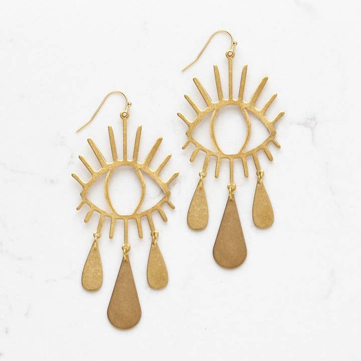 Extra Large Tear Drop Eye Earrings for wholesale by Stitch and Stone
